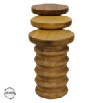 Zeugma 1009 Doğal Ahşap Mantar Sehpa Takımı - Görsel 4