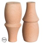 Ham Ahşap Mobilya Ayağı CNC Ayak 7x7x14 cm (Boyasız Doğal)