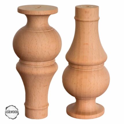 CNC Torna Ceviz Ahşap Küre Ayak Sehpa Ayağı 6 cnc torna ahsap ayak 7x7x14 cm boyasiz boyanabilir mobilya ayagi awc 102 7 14 1