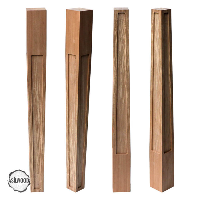 Ham Ahşap Mobilya Ayağı CNC Ayak 7x7x72 cm (Boyasız Doğal) - Görsel 1