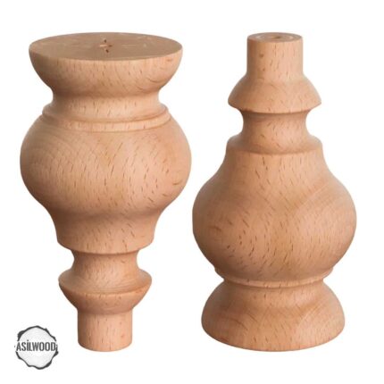 Ham Ahşap Mobilya Ayağı CNC Ayak 8x8x12 cm (Boyasız Doğal)