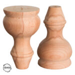 Ham Ahşap Mobilya Ayağı CNC Ayak 8x8x12 cm (Boyasız Doğal)