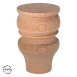 Ham Ahşap Mobilya Ayağı CNC Ayak 7x7x10 cm (Boyasız Doğal)
