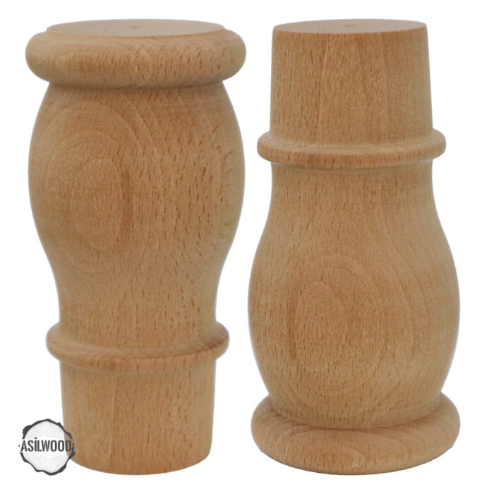 Ham Ahşap Mobilya Ayağı CNC Ayak 8x8x15 cm (Boyasız Doğal) - Görsel 1