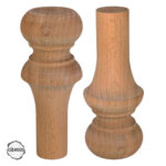 Ham Ahşap Mobilya Ayağı CNC Ayak Lamba Biçimli 7x7x15 cm (Boyasız Doğal)