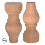 Ham Ahşap Mobilya Ayağı CNC Ayak Lamba Biçimli 7x7x15 cm (Boyasız Doğal)