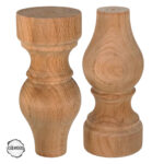 Ham Ahşap Mobilya Ayağı CNC Ayak Lamba Biçimli 7x7x15 cm (Boyasız Doğal) - Görsel 2