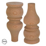 Ham Ahşap Mobilya Ayağı CNC Ayak Lamba Biçimli 7x7x15 cm (Boyasız Doğal)