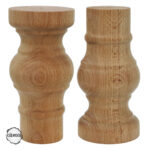 Ham Ahşap Mobilya Ayağı CNC Ayak Lamba Biçimli 8x8x15 cm (Boyasız Doğal) - Görsel 2