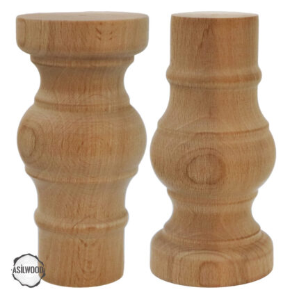 Ham Ahşap Mobilya Ayağı CNC Ayak 8x8x12 cm (Boyasız Doğal) 12 cnc torna ayak lamba bicimli dogal ahsap mobilya ayagi awc 145 8 15 b