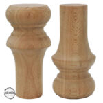 Ham Ahşap Mobilya Ayağı CNC Ayak Lamba Biçimli 8x8x15 cm (Boyasız Doğal)
