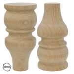 Ham Ahşap Mobilya Ayağı CNC Ayak Lamba Biçimli 8x8x15 cm (Boyasız Doğal)