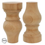 Ham Ahşap Mobilya Ayağı CNC Ayak Lamba Biçimli 8x8x15 cm (Boyasız Doğal)