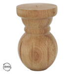 Ham Ahşap Mobilya Ayağı CNC Ayak Topuz 8x8x10 cm (Boyasız Doğal)