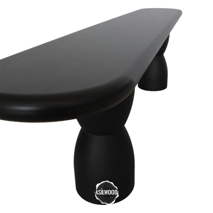 Sakız Ağacından Siyah Doğal Ahşap Bench Sakız Ağacından Siyah Doğal Ahşap Bench