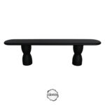 Sakız Ağacından Siyah Doğal Ahşap Bench