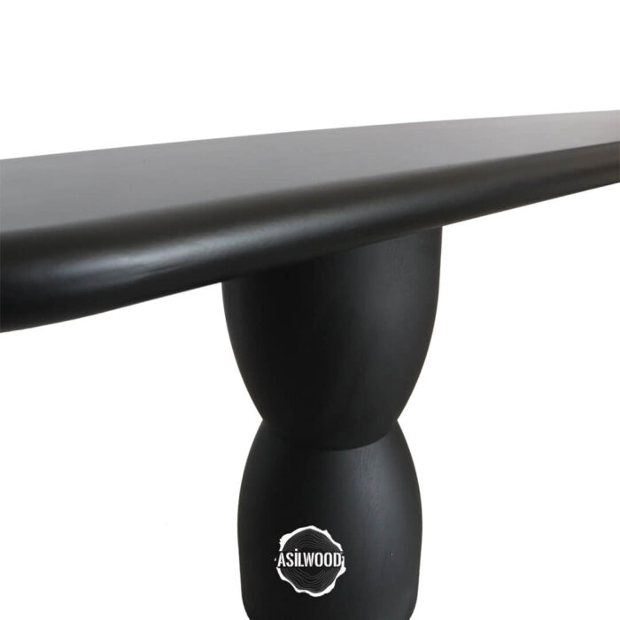 Sakız Ağacından Siyah Doğal Ahşap Bench