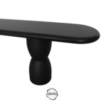 Sakız Ağacından Siyah Doğal Ahşap Bench