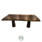 Ceviz Masa - Doğal Ahşap & Kenar, Özel Ayak