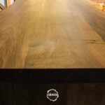 Pure Ceviz Masa - Doğal Ahşap & Kenar, Konik Ayak