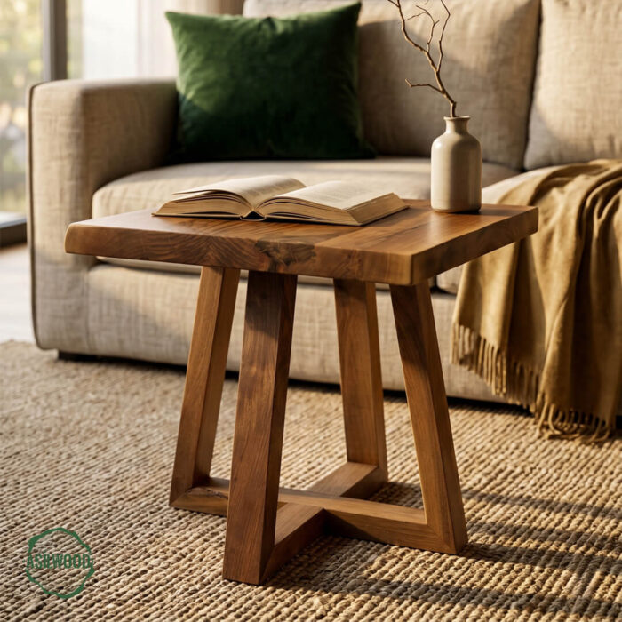 Masif Ceviz Sehpa - Canlı Kenar (Doğal Kenar)