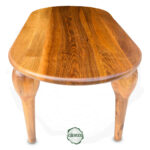 Masif Ceviz Oval Kenar Yemek Masası