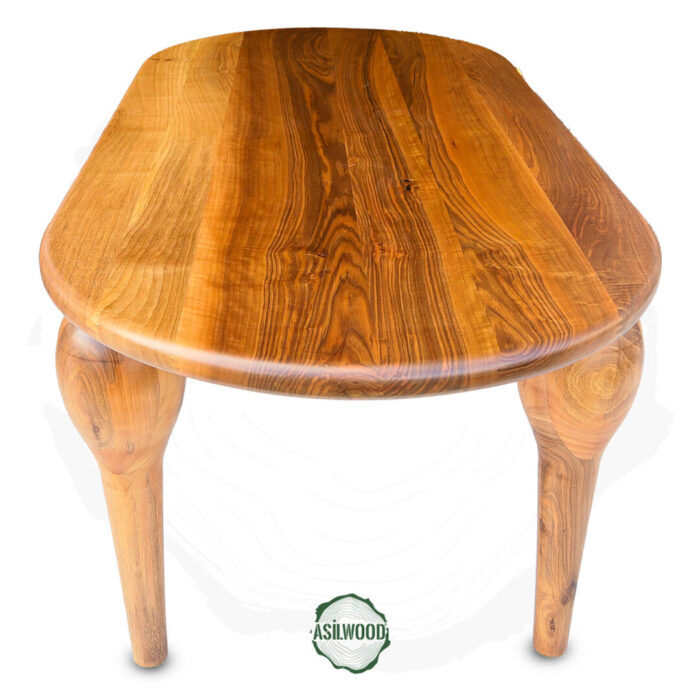 Masif Ceviz Oval Kenar Yemek Masası