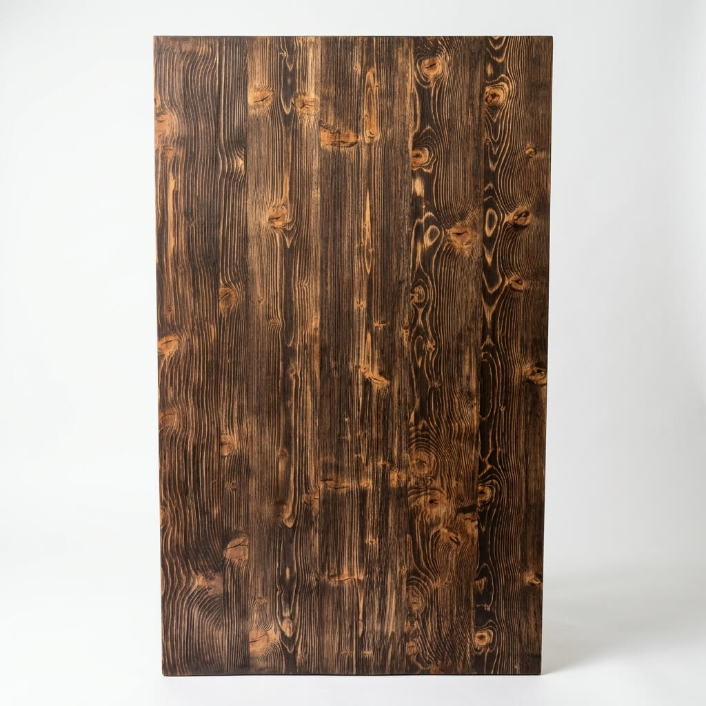 asilwood-2106c-1 Eskitme Masif Ladin Orta Sehpa Tablası 140 cm Çikolata - Görsel 1