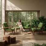 Elegance Masif Kayın 3 Parça Oturma Grubu [2+1+1]